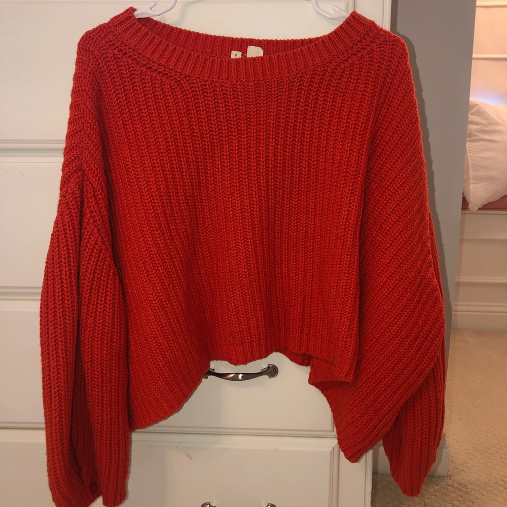 Anthropologie cropped sweater size L